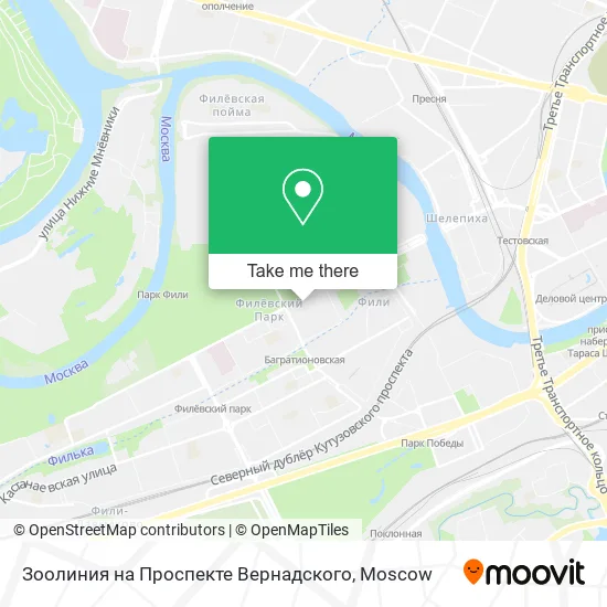Зоолиния на Проспекте Вернадского map