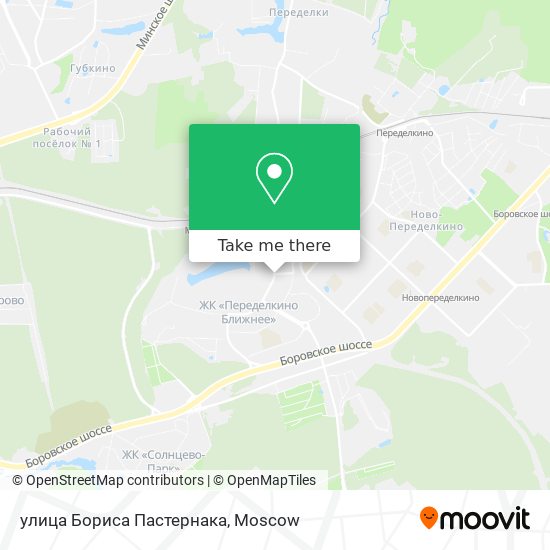 улица Бориса Пастернака map