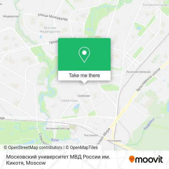 Московский университет МВД России им. Кикотя map