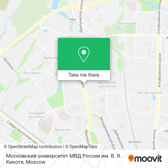 Московский университет МВД России им. В. Я. Кикотя map