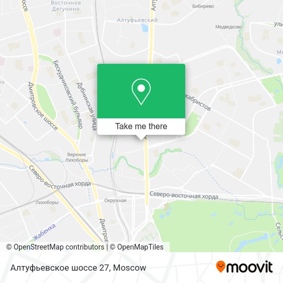 Алтуфьевское шоссе 27 map