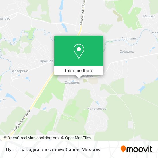 Пункт зарядки электромобилей map