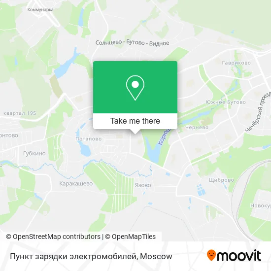 Пункт зарядки электромобилей map
