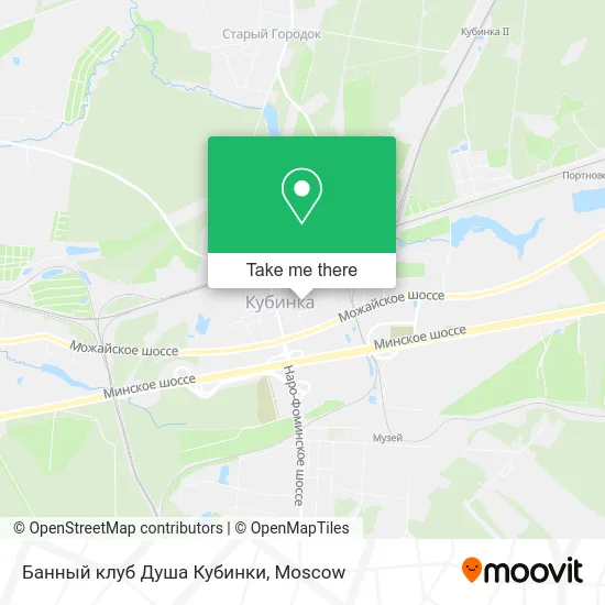 Банный клуб Душа Кубинки map
