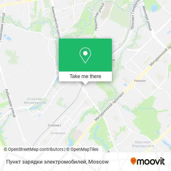Пункт зарядки электромобилей map
