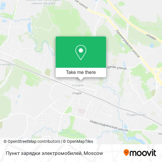 Пункт зарядки электромобилей map