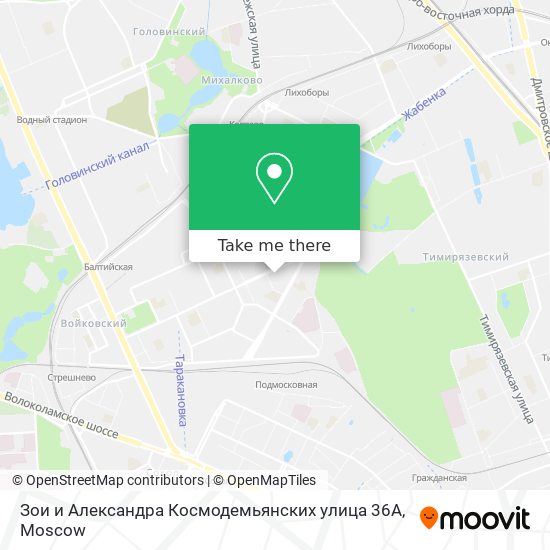 Зои и Александра Космодемьянских улица 36А map