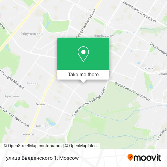 улица Введенского 1 map