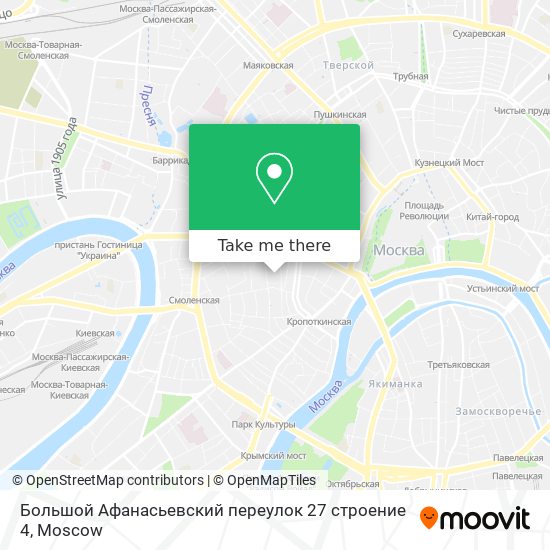 Большой Афанасьевский переулок 27 строение 4 map