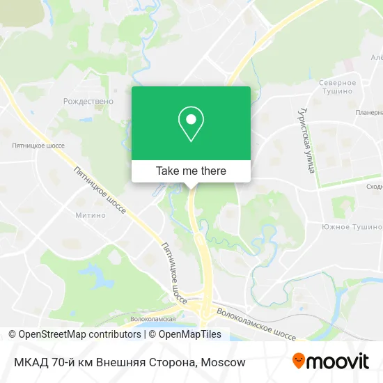 МКАД 70-й км Внешняя Сторона map