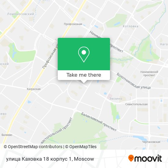 улица Каховка 18 корпус 1 map