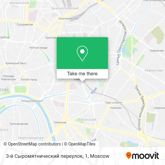 3-й Сыромятнический переулок, 1 map