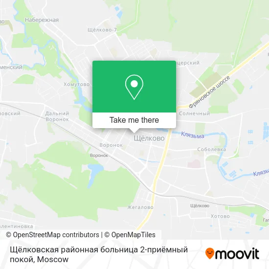 Щёлковская районная больница 2-приёмный покой map