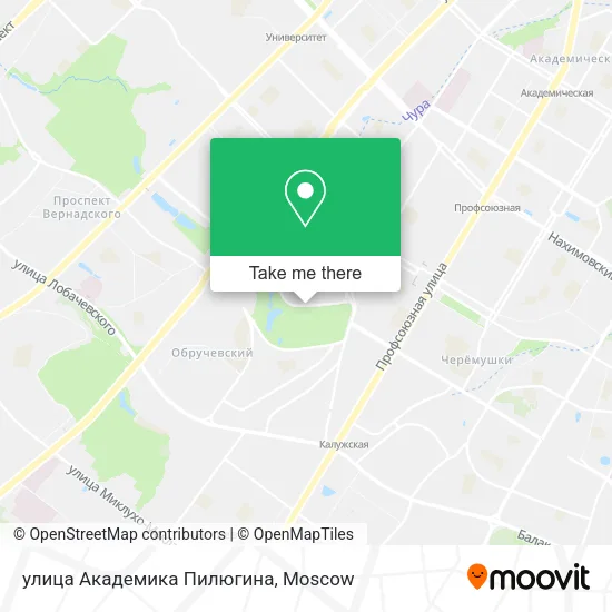 улица Академика Пилюгина map