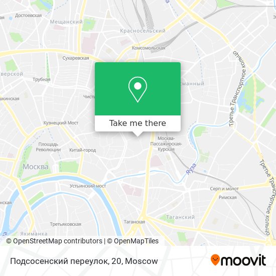 Подсосенский переулок, 20 map