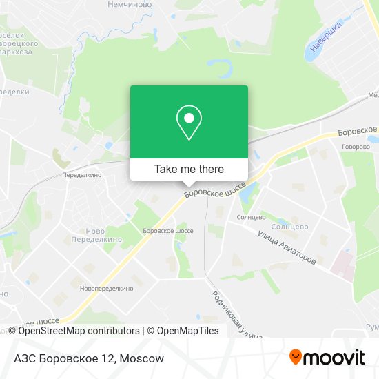 АЗС Боровское 12 map