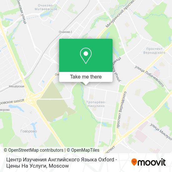 Центр Изучения Английского Языка Oxford - Цены На Услуги map