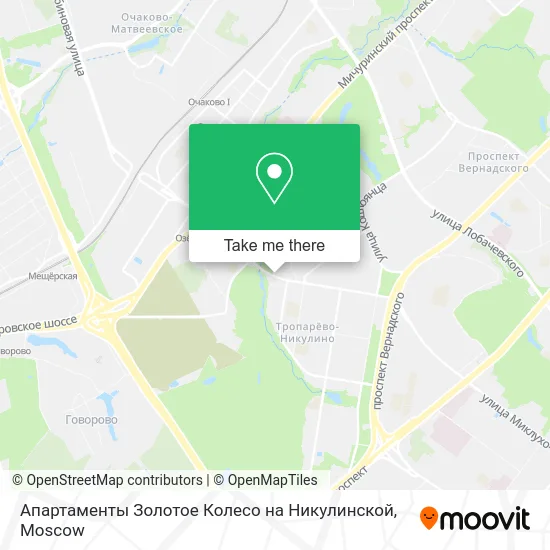 Апартаменты Золотое Колесо на Никулинской map