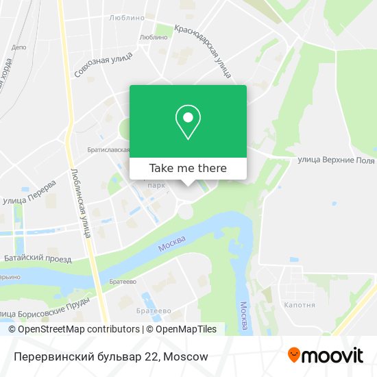 Перервинский бульвар 22 map