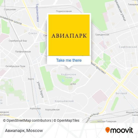 Авиапарк map