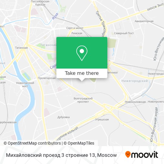 Михайловский проезд 3 строение 13 map