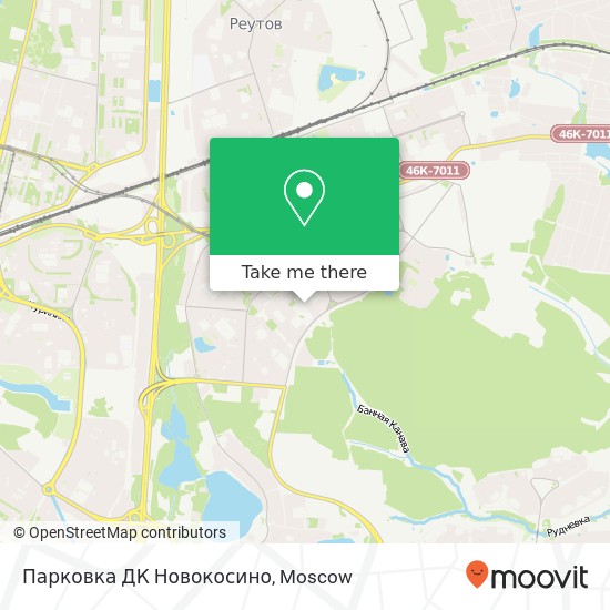 Парковка ДК Новокосино map