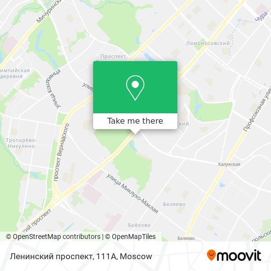 Ленинский проспект, 111А map