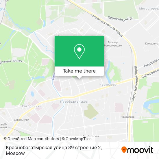 Краснобогатырская улица 89 строение 2 map