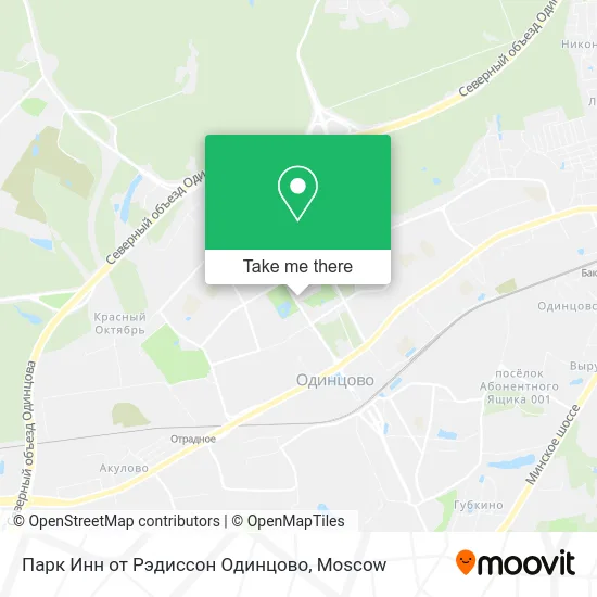 Парк Инн от Рэдиссон Одинцово map