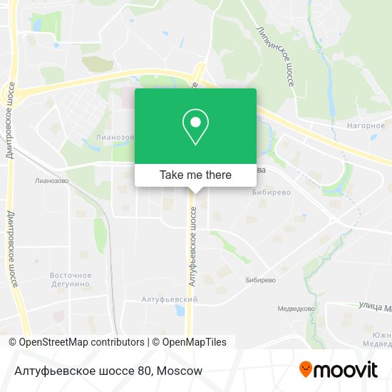 Алтуфьевское шоссе 80 map