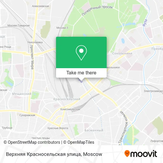 Верхняя Красносельская улица map