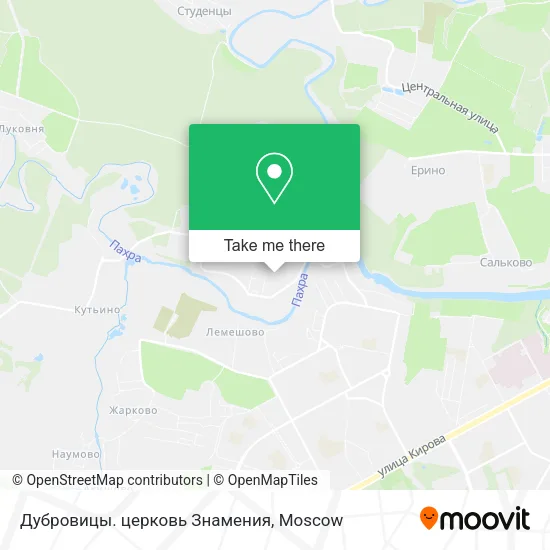 Дубровицы. церковь Знамения map