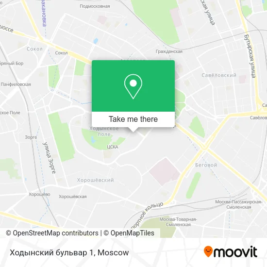 Ходынский бульвар 1 map
