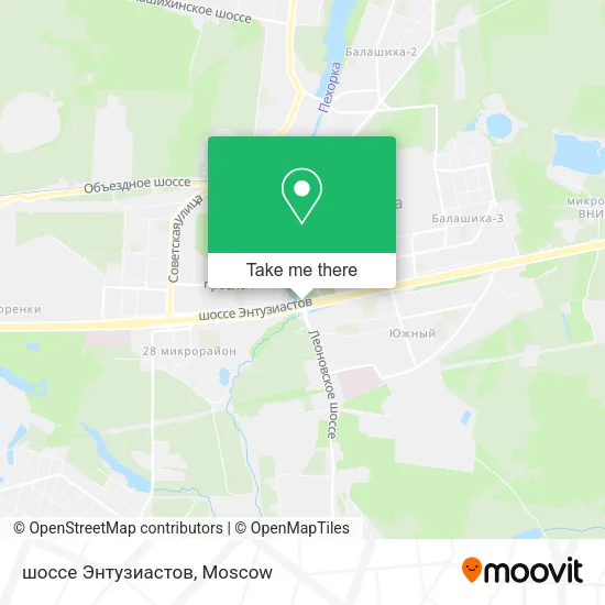 шоссе Энтузиастов map