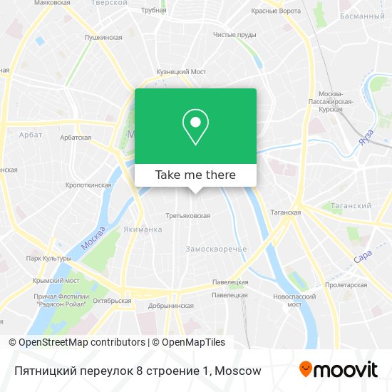 Пятницкий переулок 8 строение 1 map