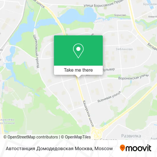 Автостанция Домодедовская Москва map