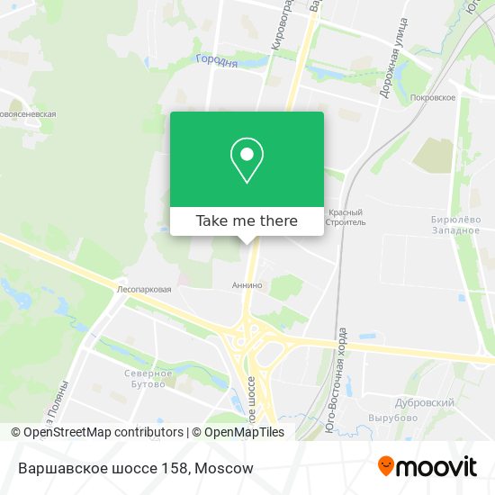 Варшавское шоссе 158 map