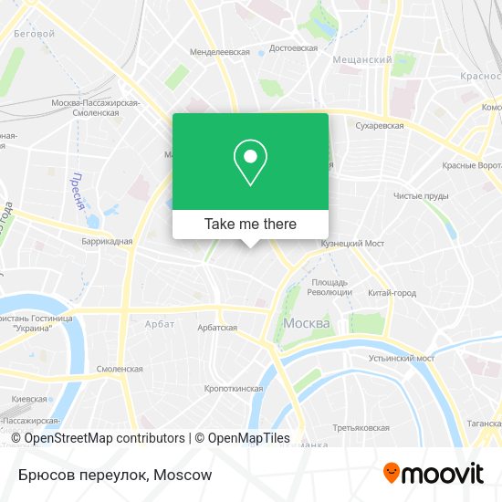 Брюсов переулок map