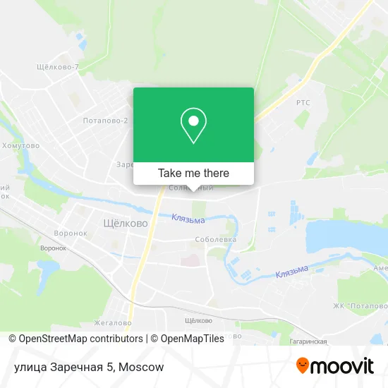 улица Заречная 5 map