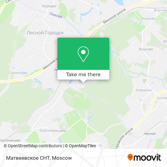 Матвеевское СНТ map