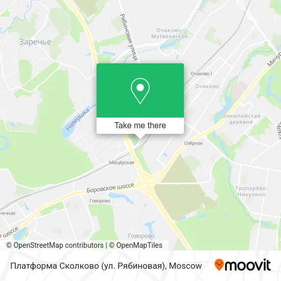 Платформа Сколково (ул. Рябиновая) map