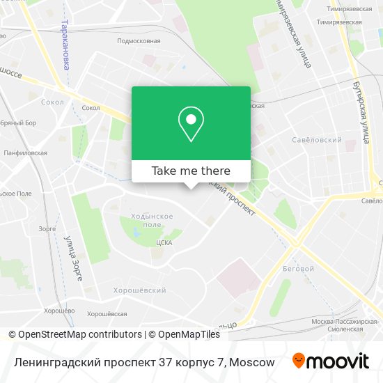 Ленинградский проспект 37 корпус 7 map