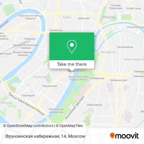 Фрунзенская набережная, 14 map