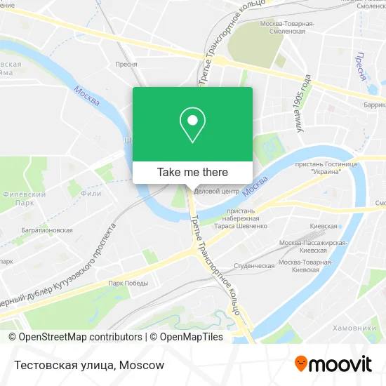 Тестовская улица map