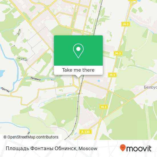 Площадь Фонтаны Обнинск map