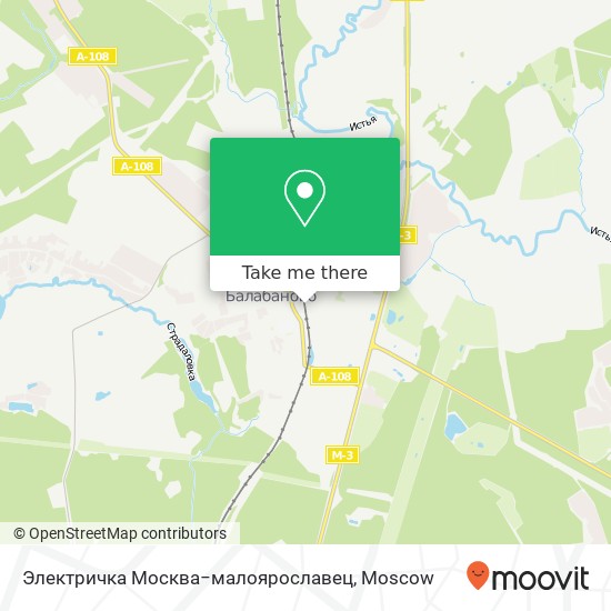 Электричка Москва−малоярославец map