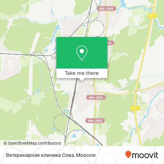 Ветеринарная клиника Сова map