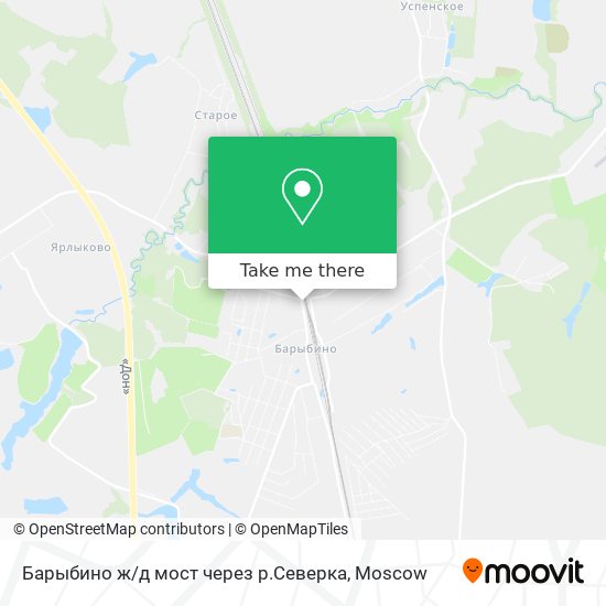 Барыбино ж / д мост через р.Северка map