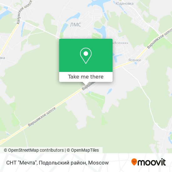 СНТ "Мечта", Подольский район map