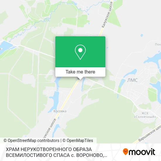 ХРАМ  НЕРУКОТВОРЕННОГО ОБРАЗА  ВСЕМИЛОСТИВОГО СПАСА с. ВОРОНОВО map